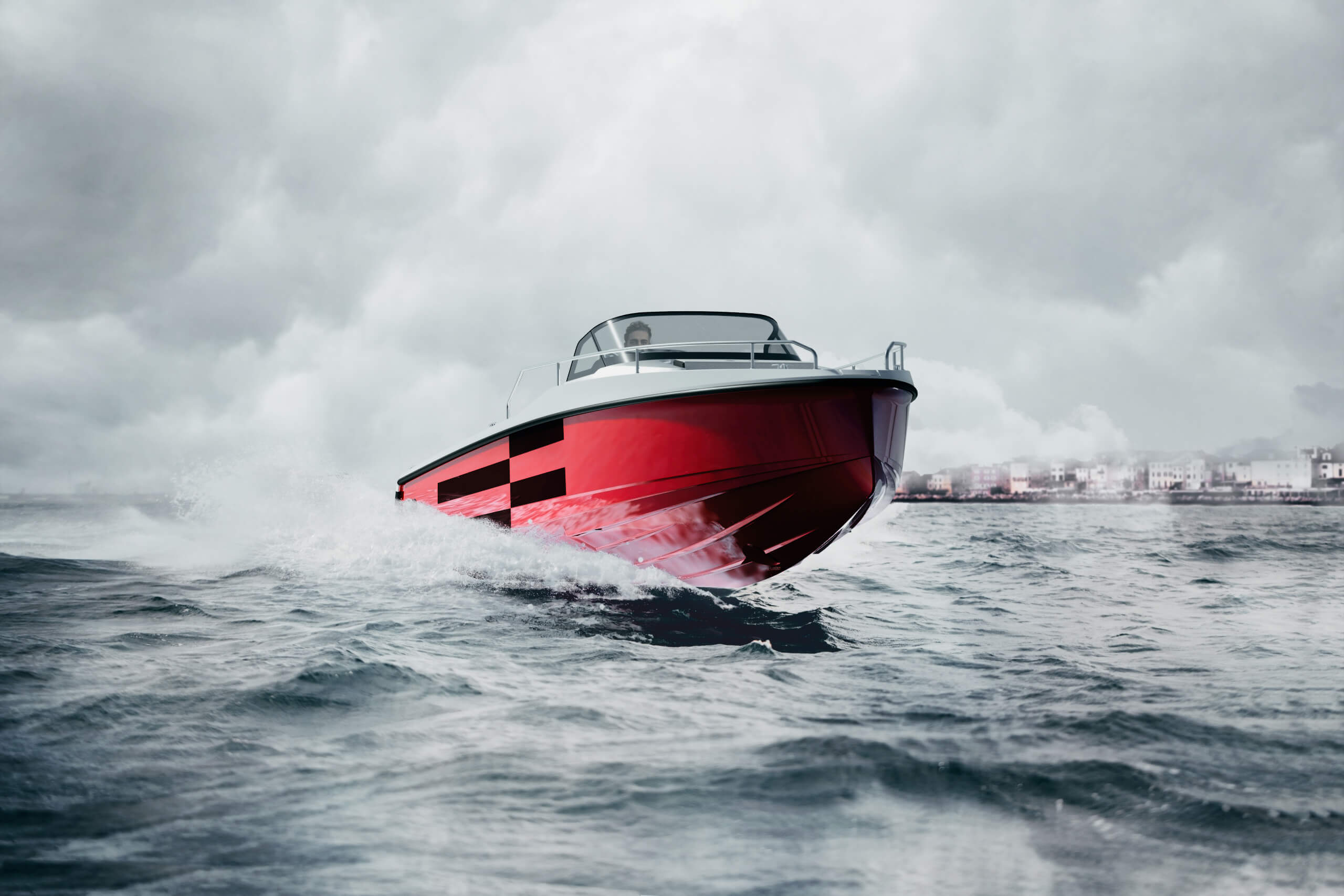 weekender, cruising, speed, wave, red hull, performance