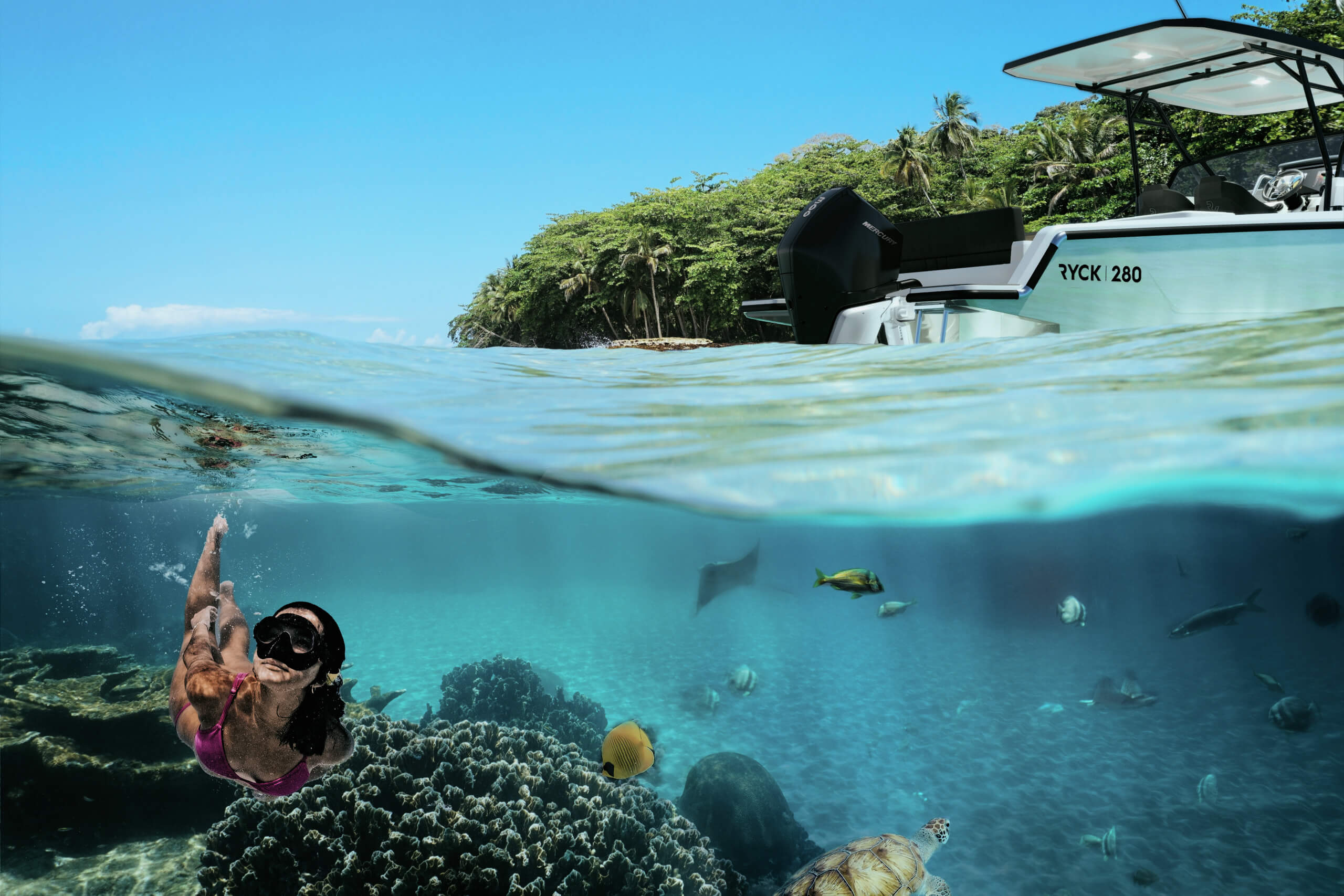 weekender, daycruiser, underwater, bathing ladder, swimming platform, leisure boat