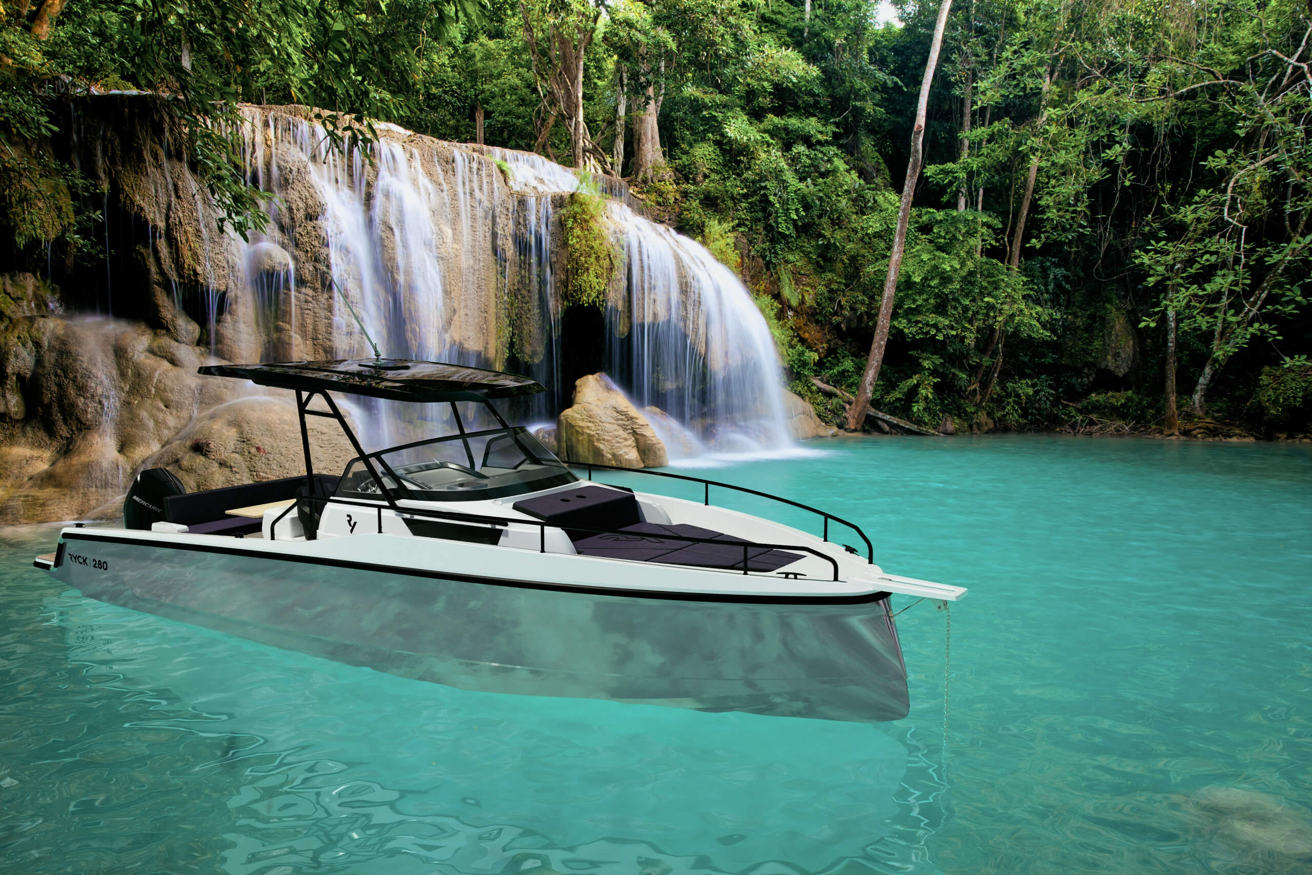 powerboat, weekender, daycruiser, deck, sunlounge, t-top, freeboard, outboard