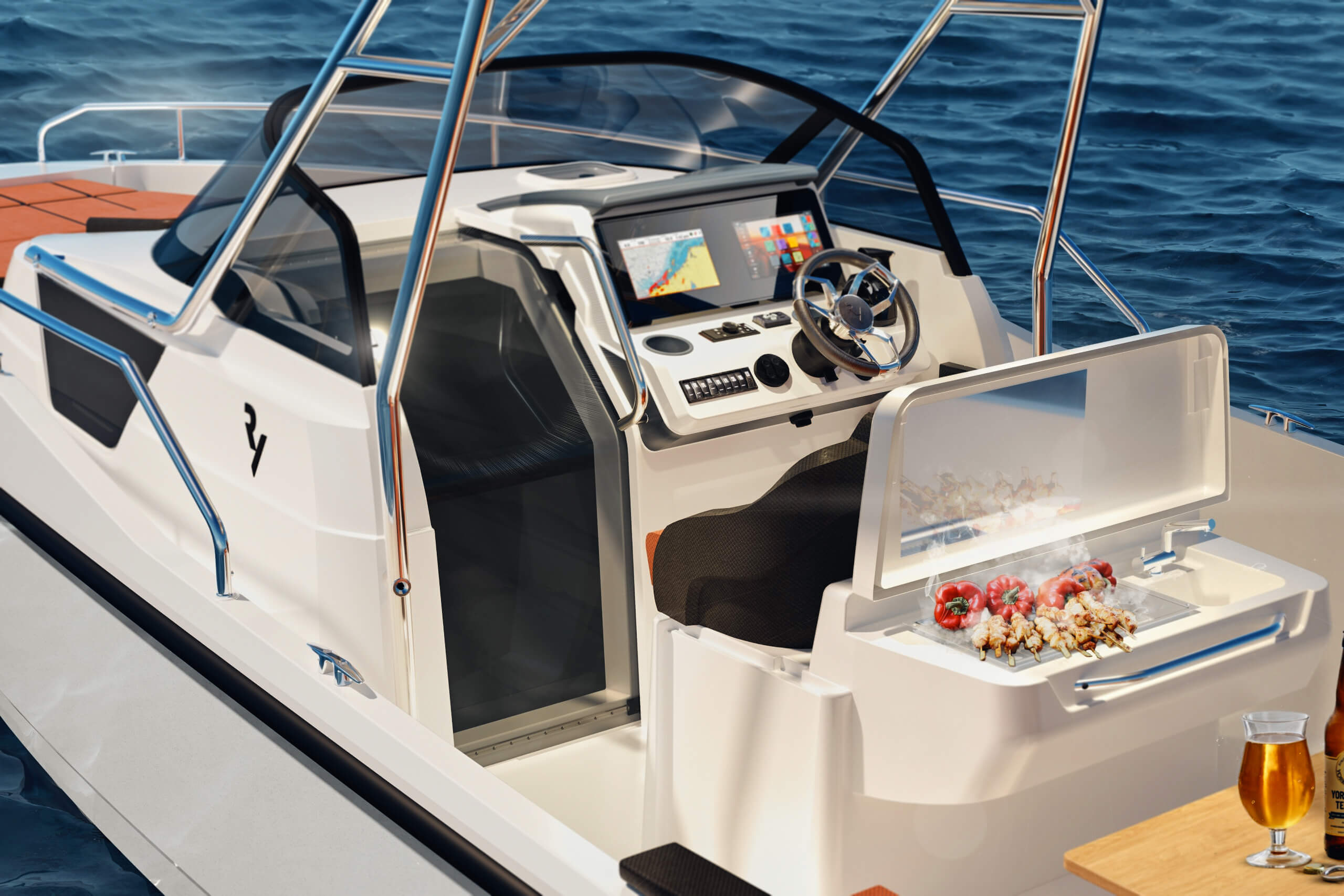 weekender, cockpit, bbq, grill, wetbar, bridge, helm