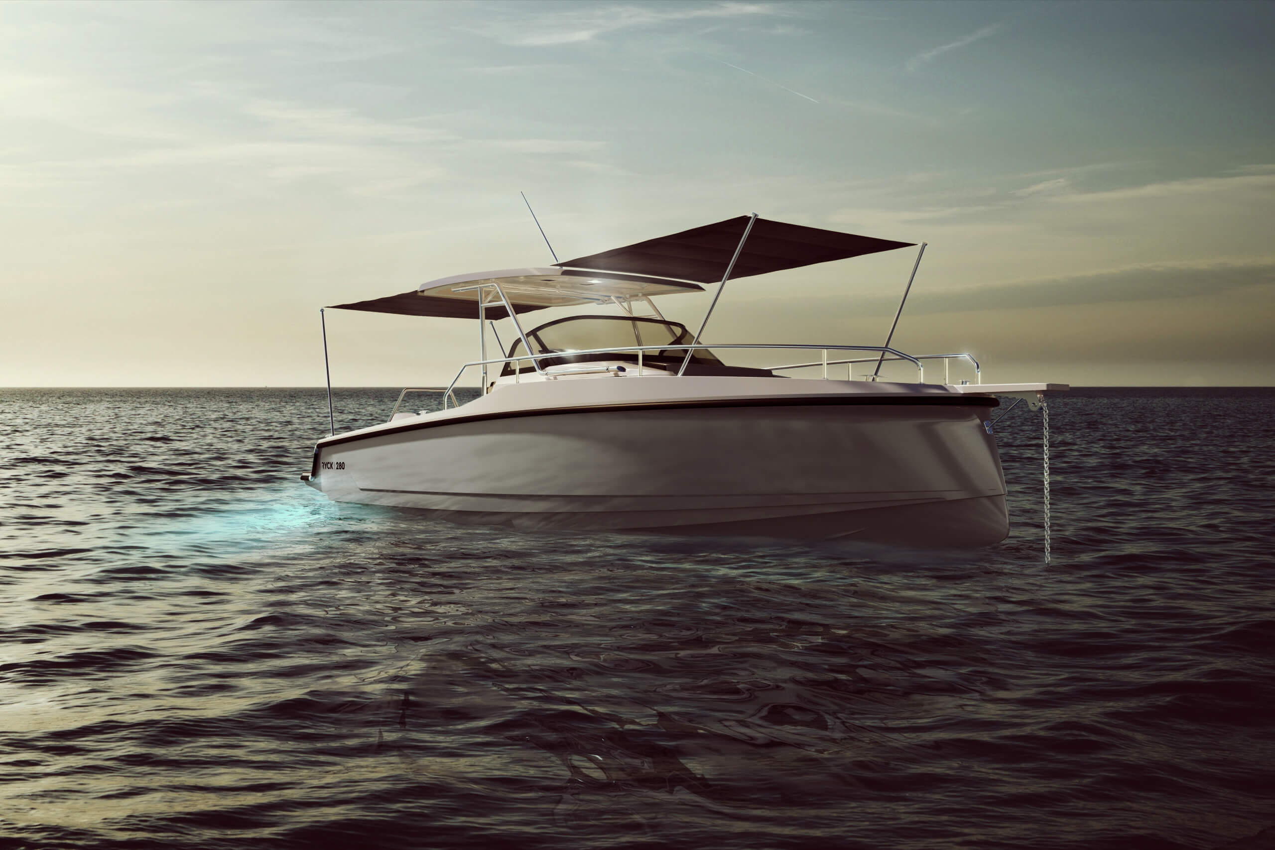 weekender, cruising, underwater, lighting, sunroof, t-top, hull, bowsprit